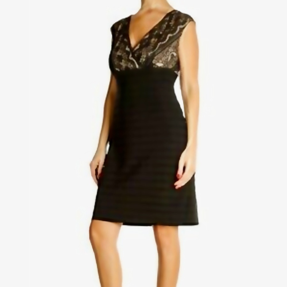 Adrianna Papell Black Stretch Bodycon Dress